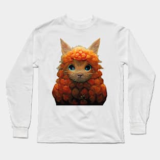 Fluffy flower cat Long Sleeve T-Shirt